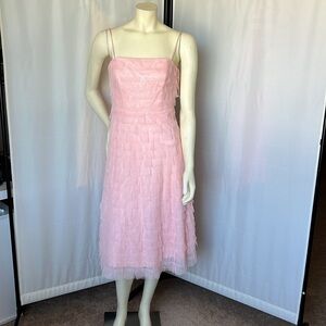 BSBG Maxazaria Layered Mesh Midi Dress